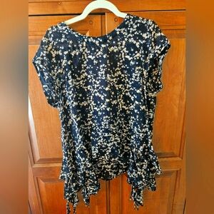 Free People, Black And White Top